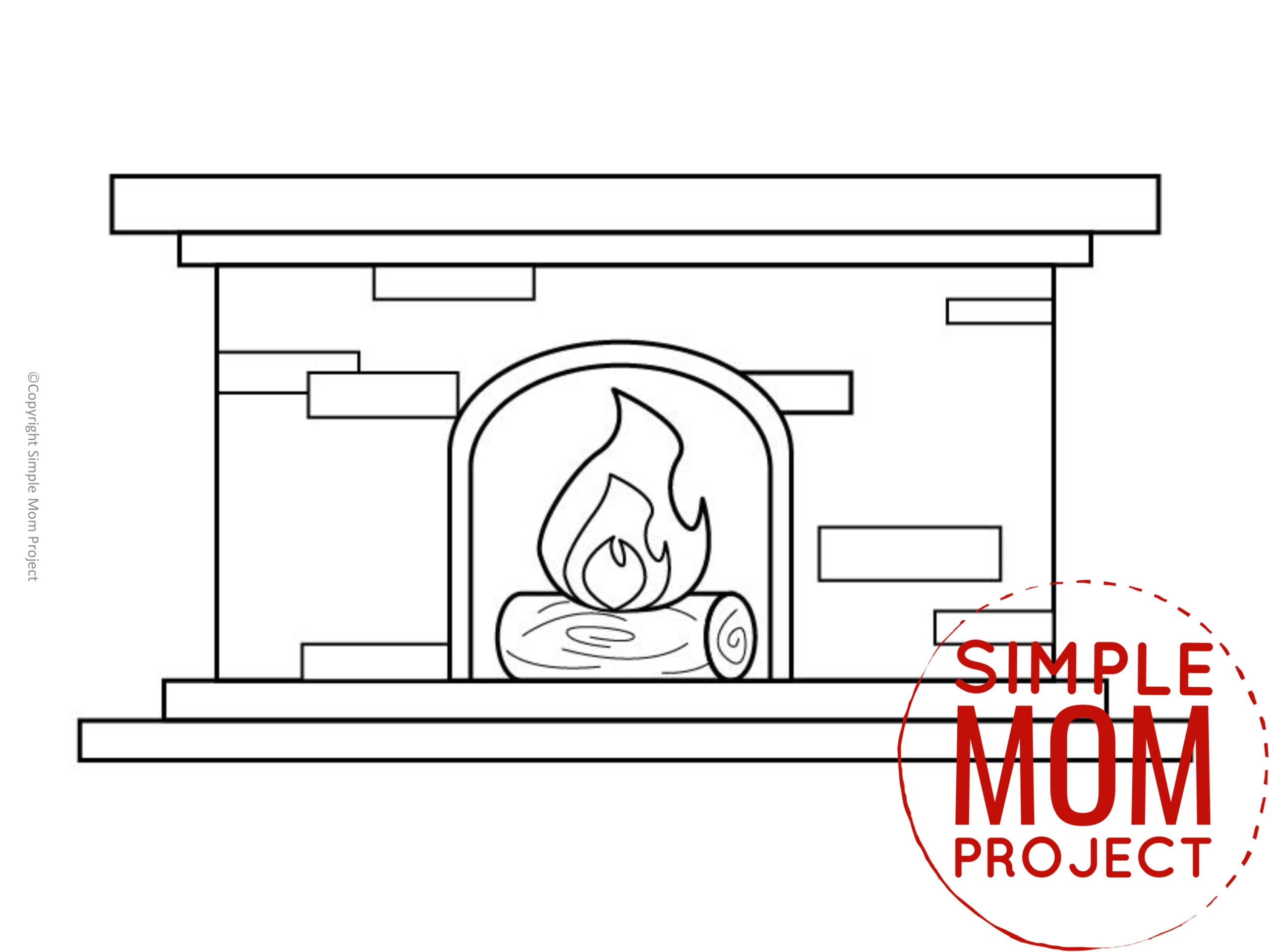 Free printable fireplace template â simple mom project