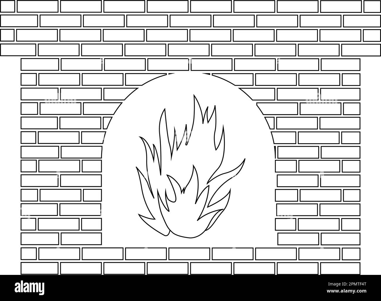 Fireplace silhouette stock vector images