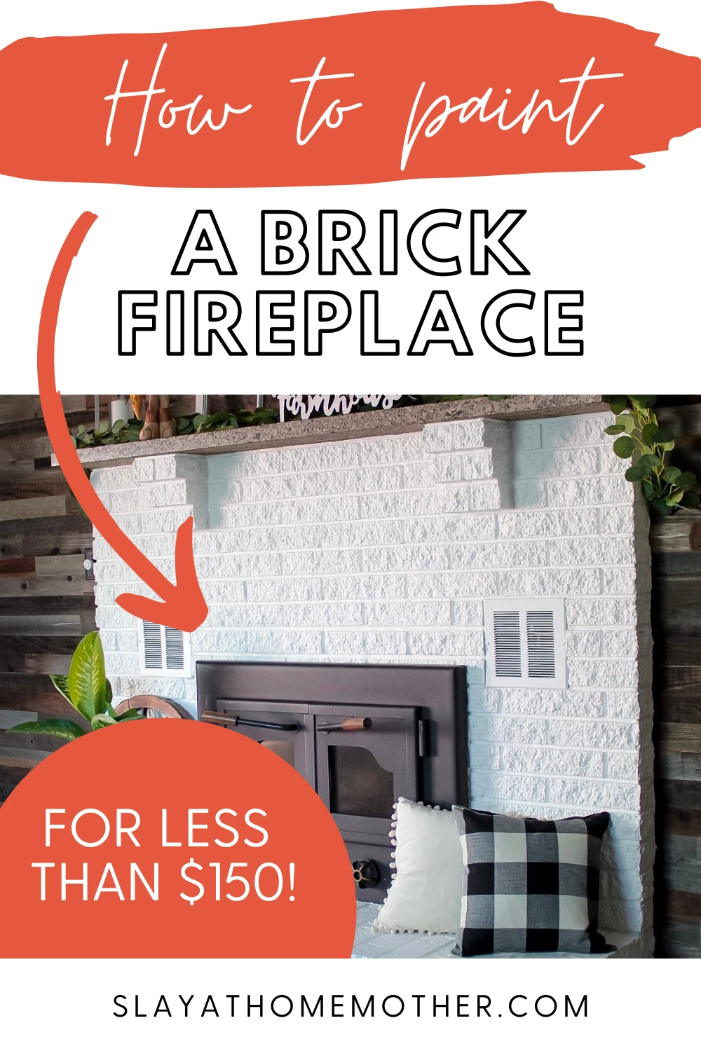 How to paint a brick fireplace for less than