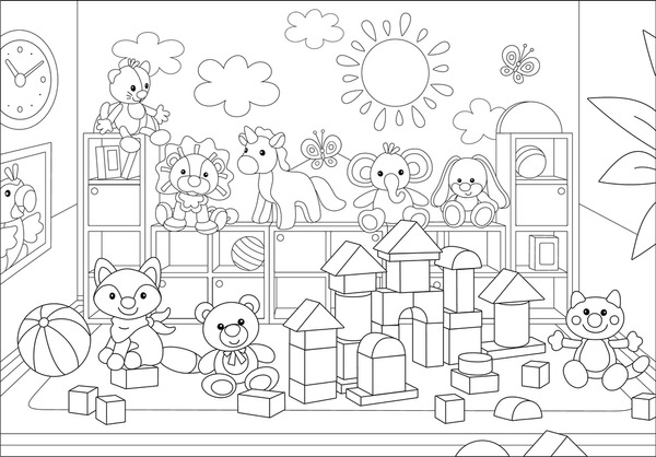 Thousand coloring pages room royalty