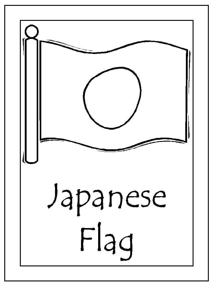 Printable flag of japan coloring pages