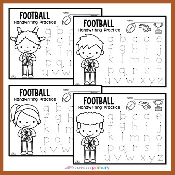 Football coloring pages football alphabet letter tracing handwriting practice