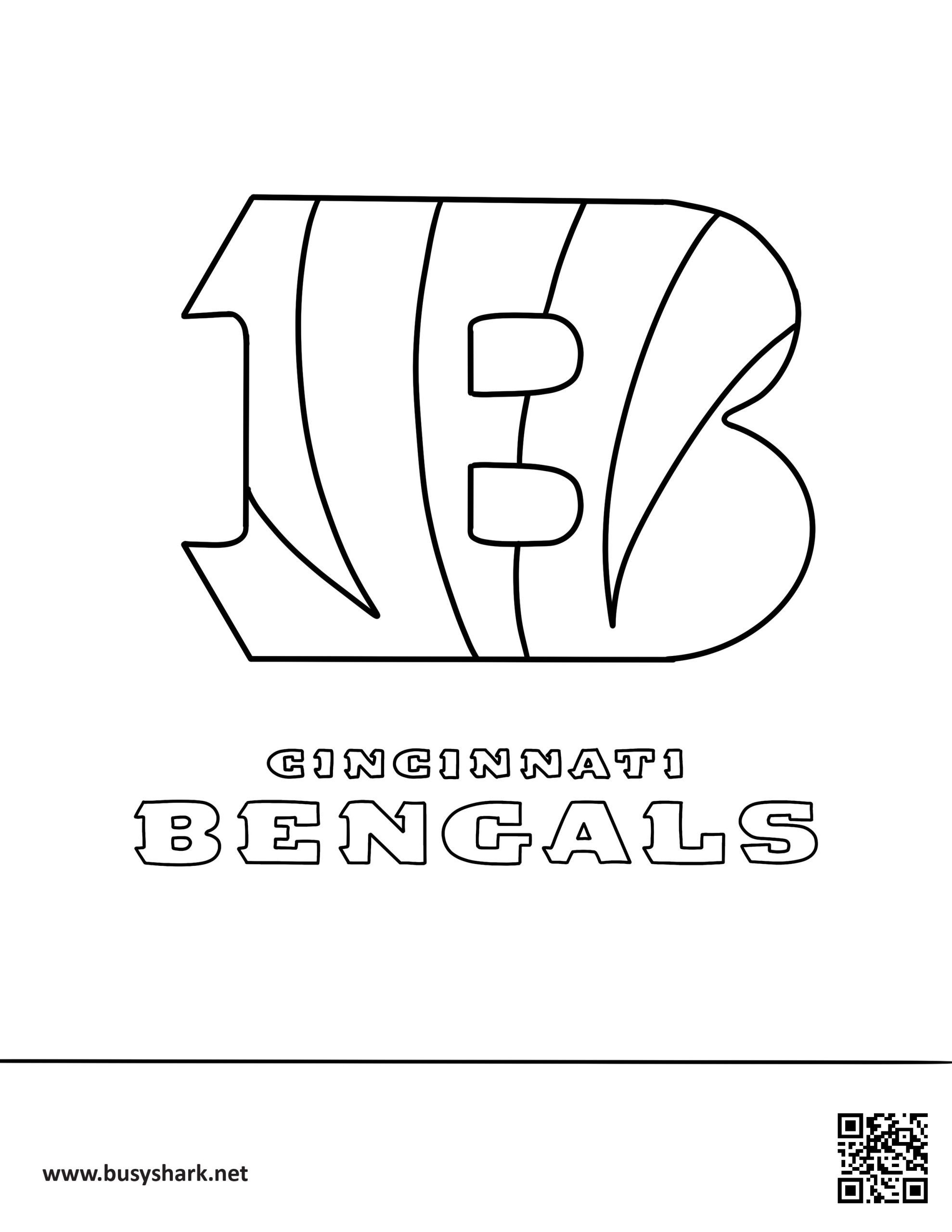 Cincinnati bengals logo coloring page