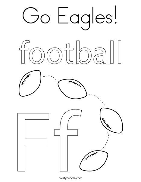 Go eagles coloring page coloring pages go eagles kids prints