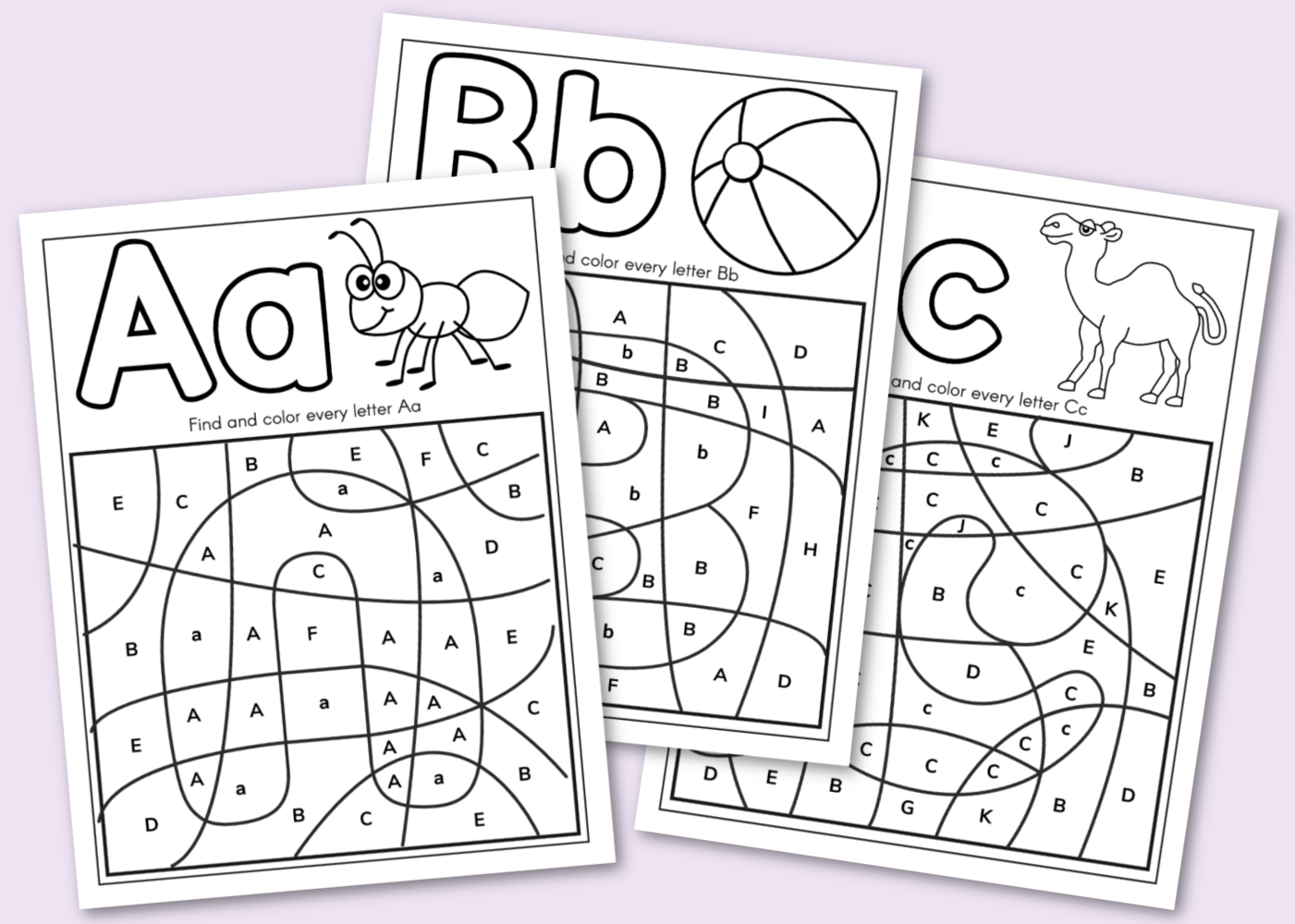 Free printable alphabet coloring book