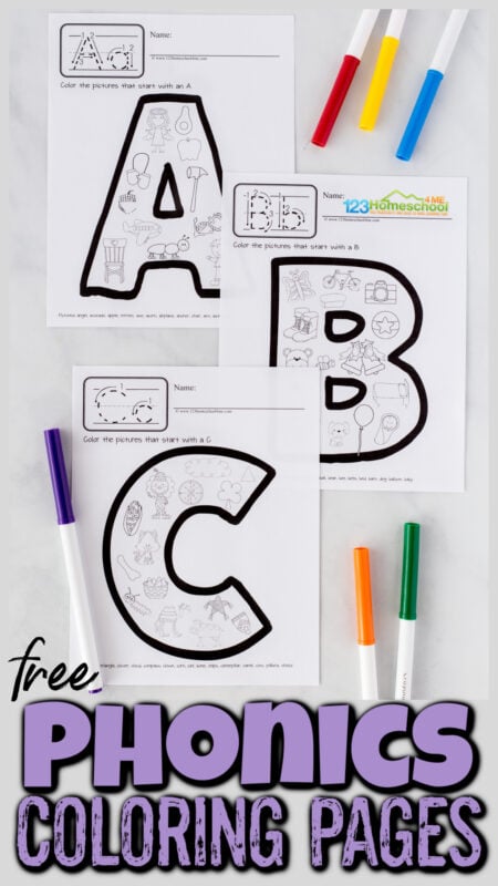 Free phonics letter coloring pages