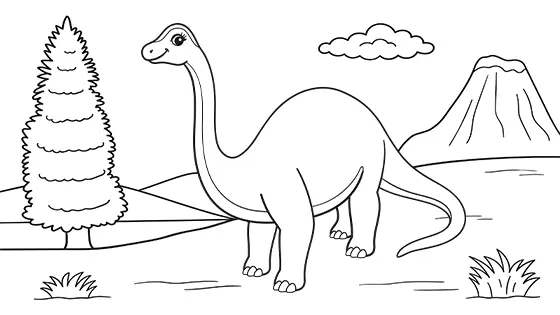 Diplodocus coloring pages for kids free pdfs