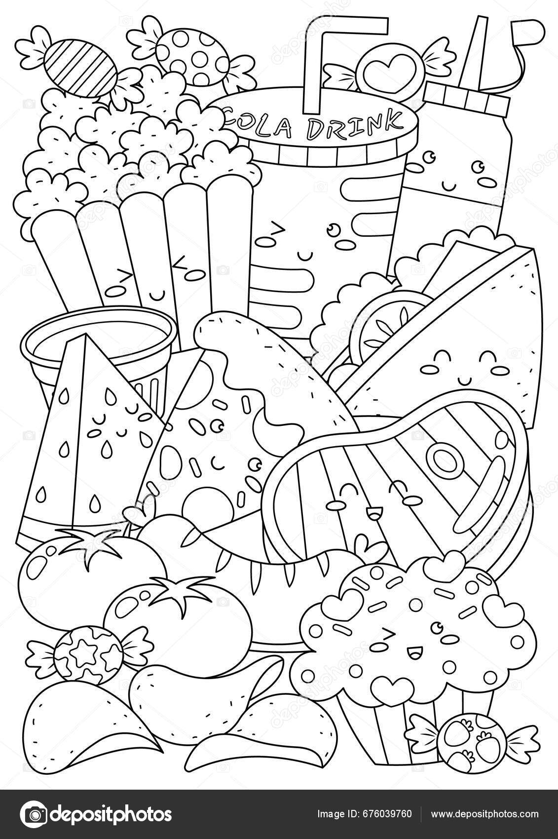 Coloring page adults teenagers coloring therapy meditation relaxation mindful stress stock vector by nutkinsj