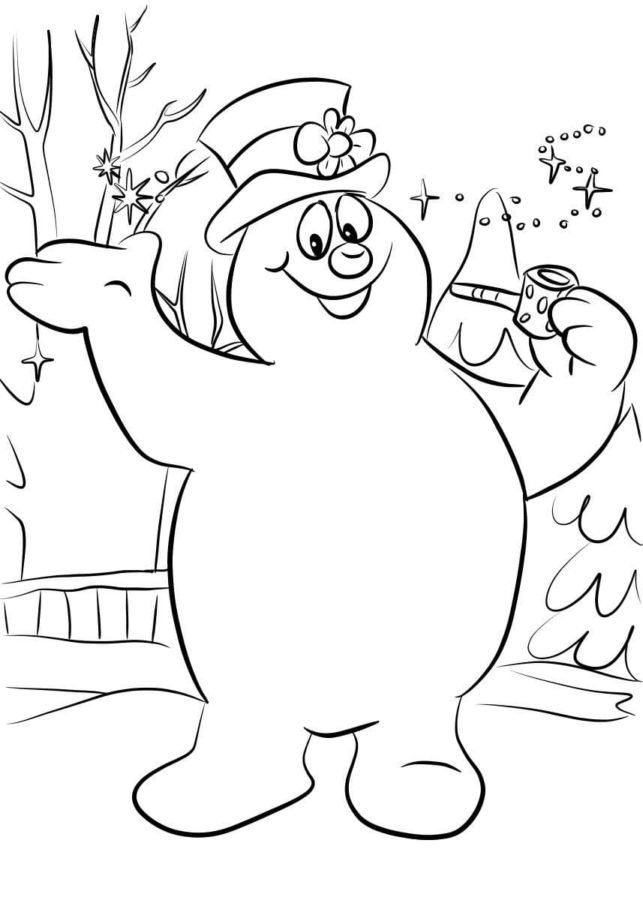 Frosty the snowman coloring pages printable for free download