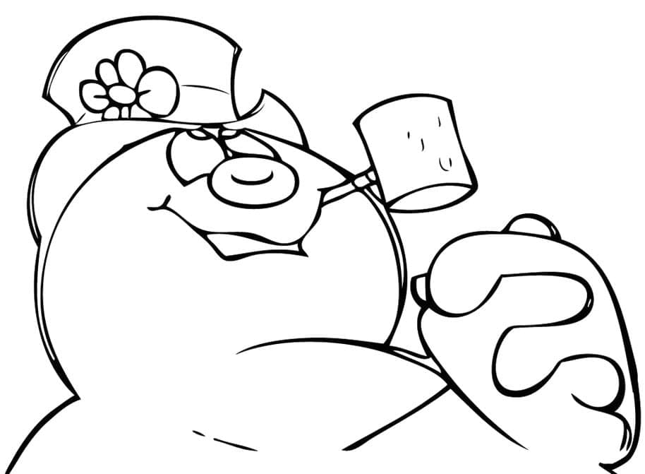 Frosty the snowman image coloring page