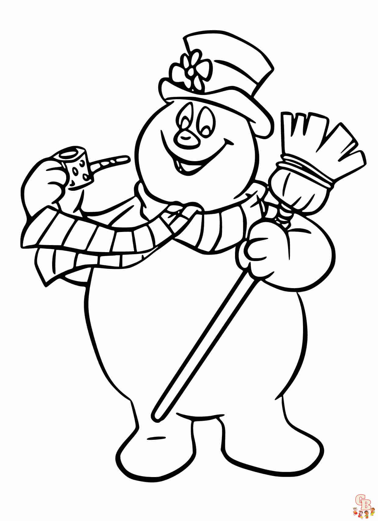 Snowman coloring pages printable and free for kids