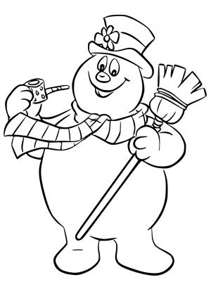 Free printable frosty the snowman coloring pages for adults and kids