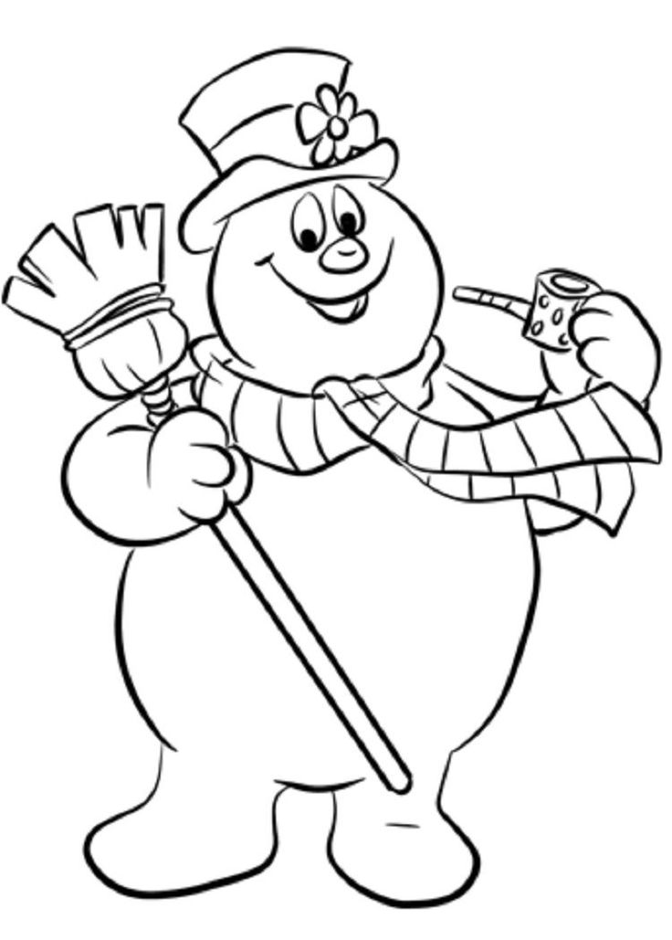 Cute snowman coloring pages pdf ideas for toddlers
