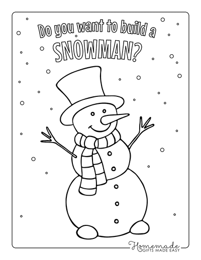 Best snowman coloring pages for kids adults