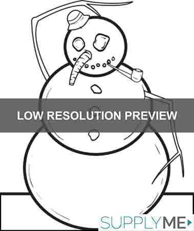 Printable snowman coloring page for kids â