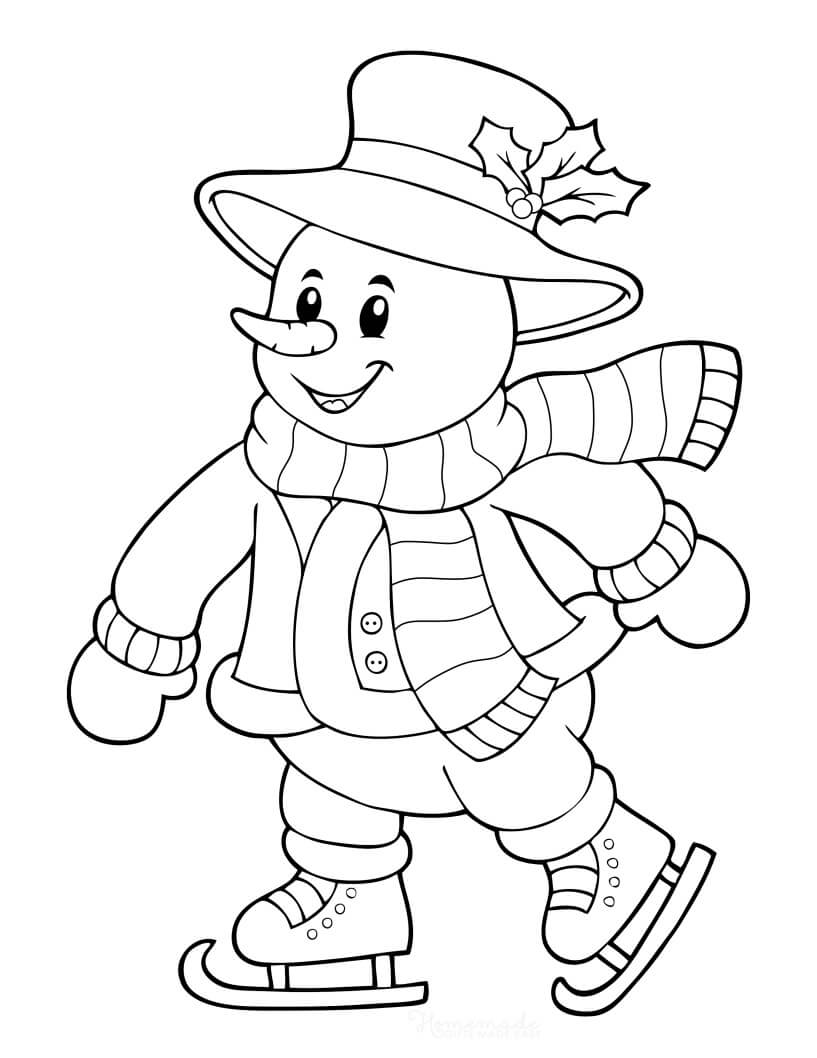 Printable snowman coloring pages anyone can enjoy