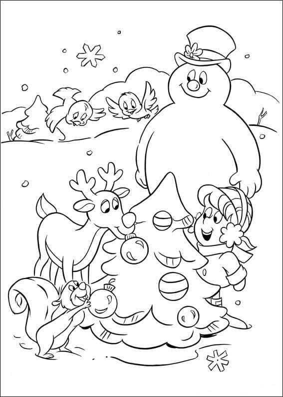 Printable frosty the snowman coloring pages pdf