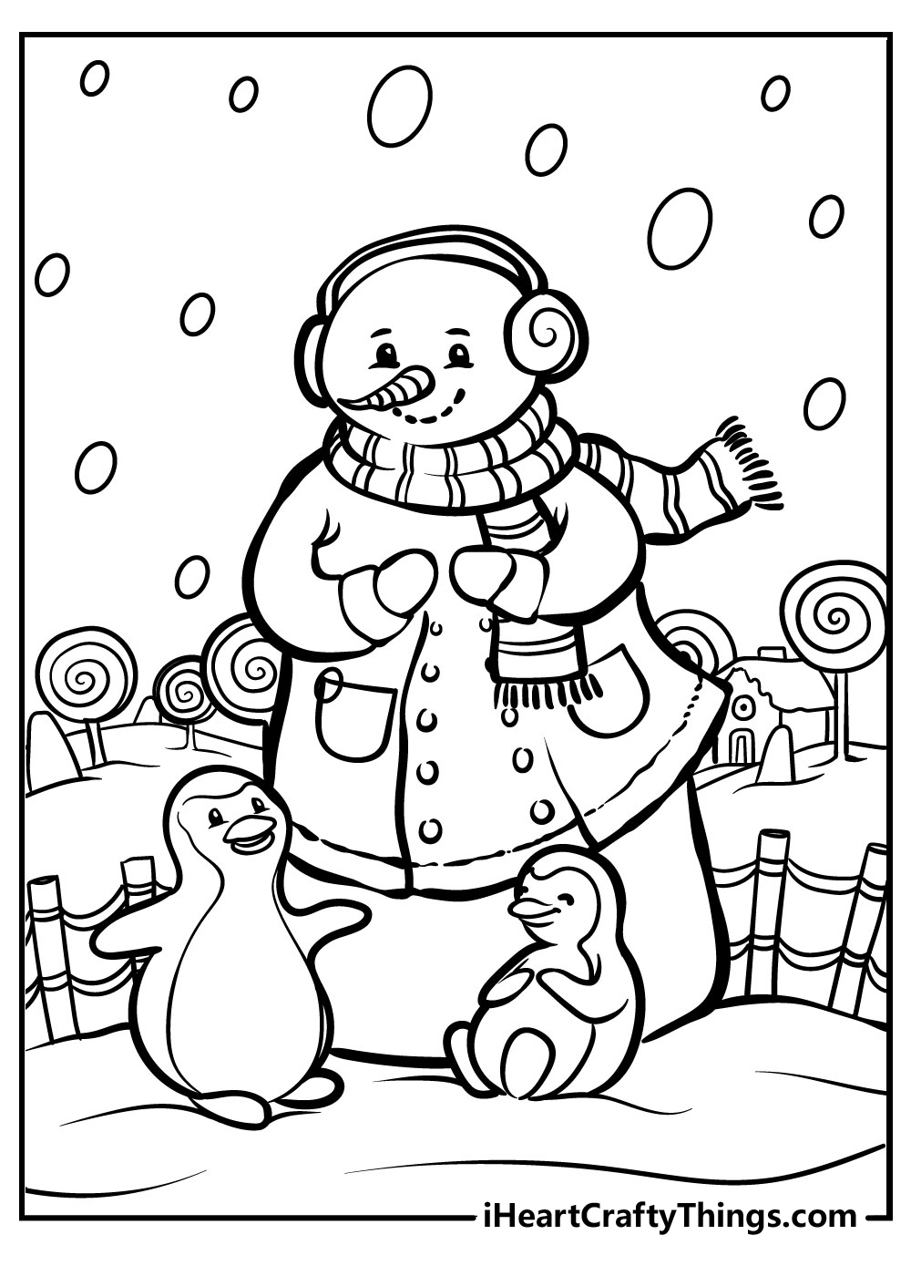 Snowman coloring pages free printables