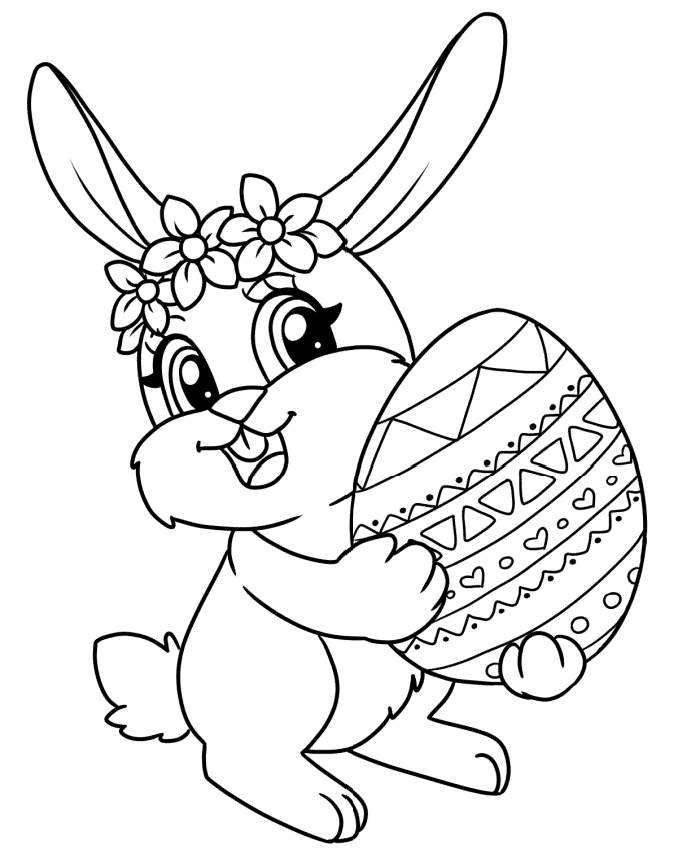 Free printable easter bunny coloring pages