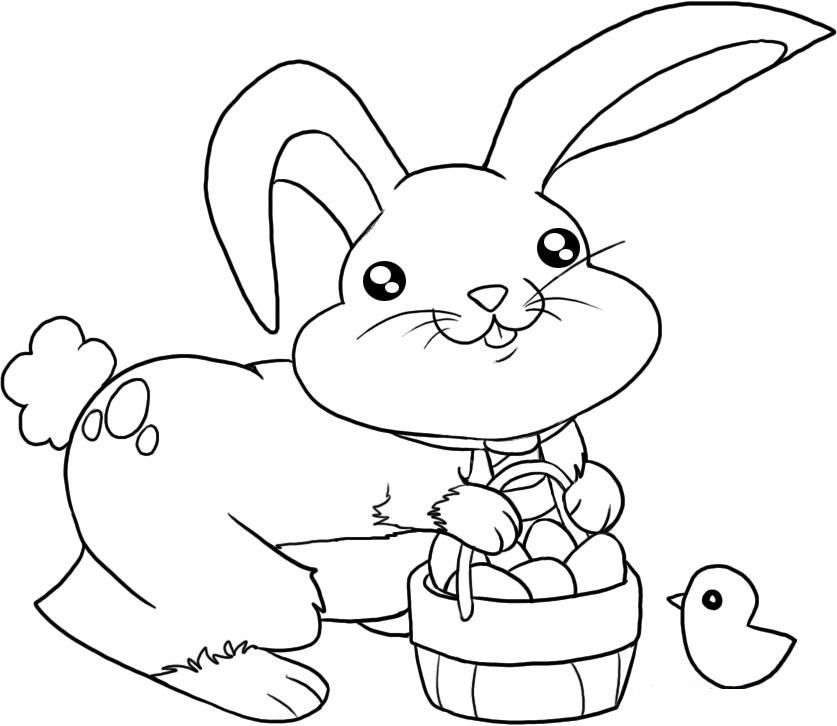 Places for free easter bunny coloring pages
