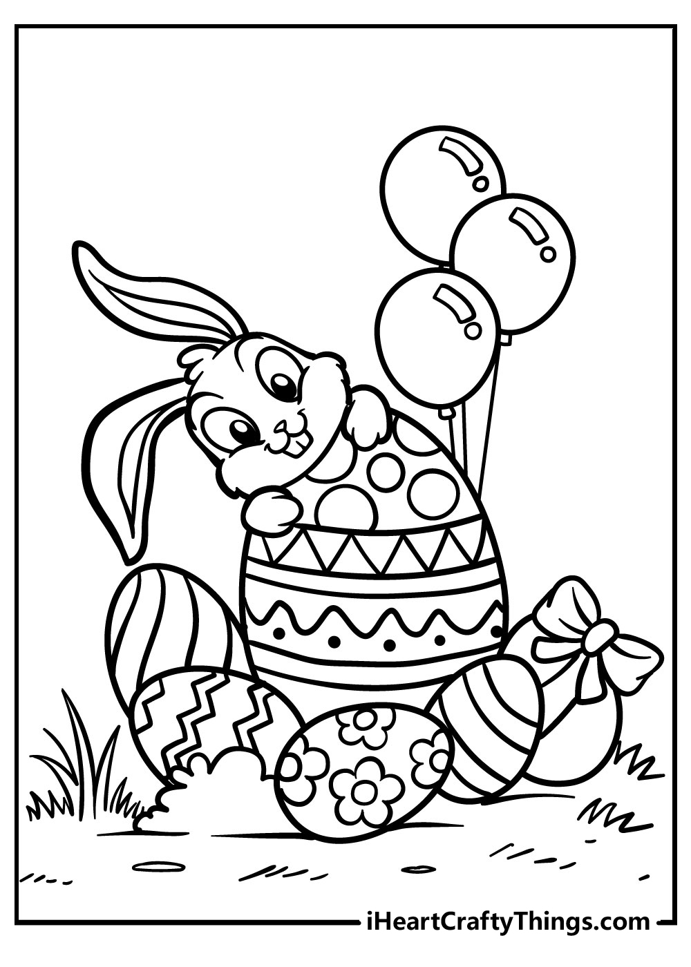 Easter bunny coloring pages free printables