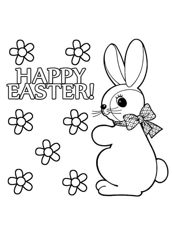 Places for free easter bunny coloring pages