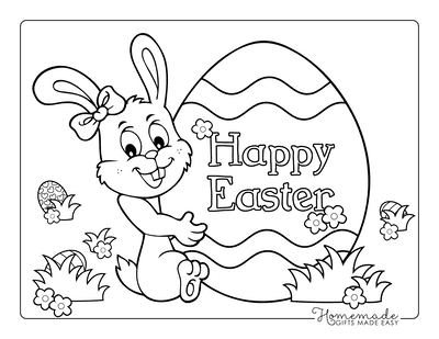 Free printable easter bunny coloring pages for kids adults