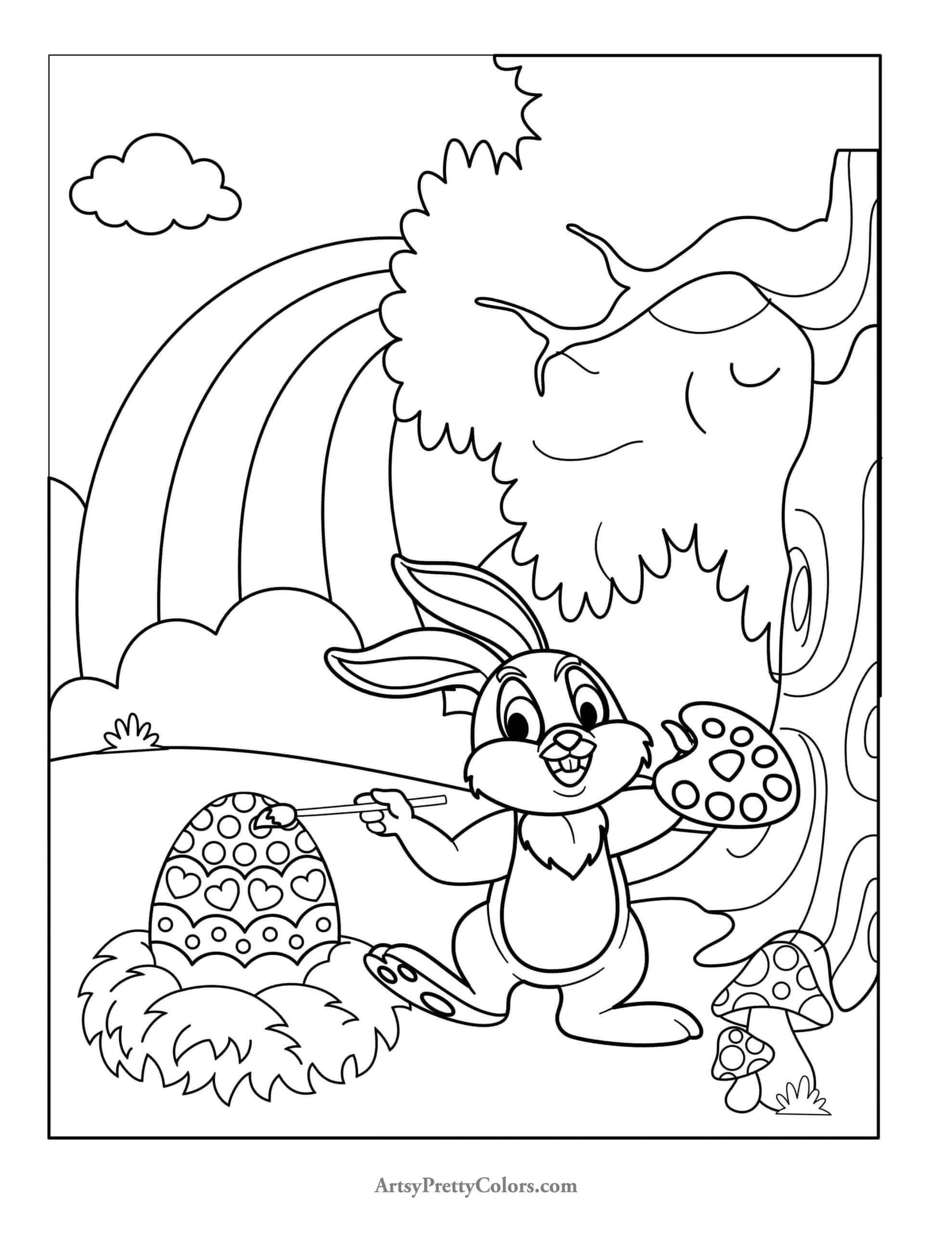 Free easter coloring pages for kids