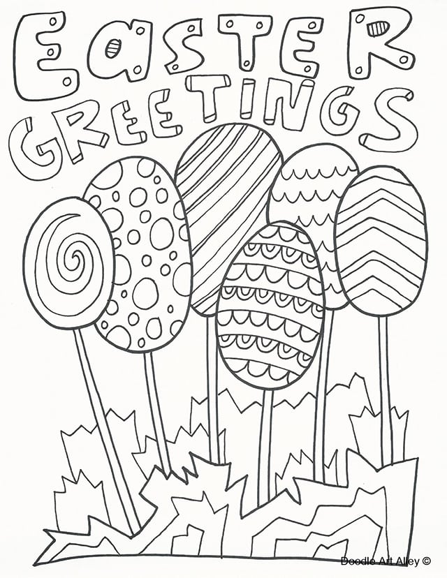 Free easter coloring pages