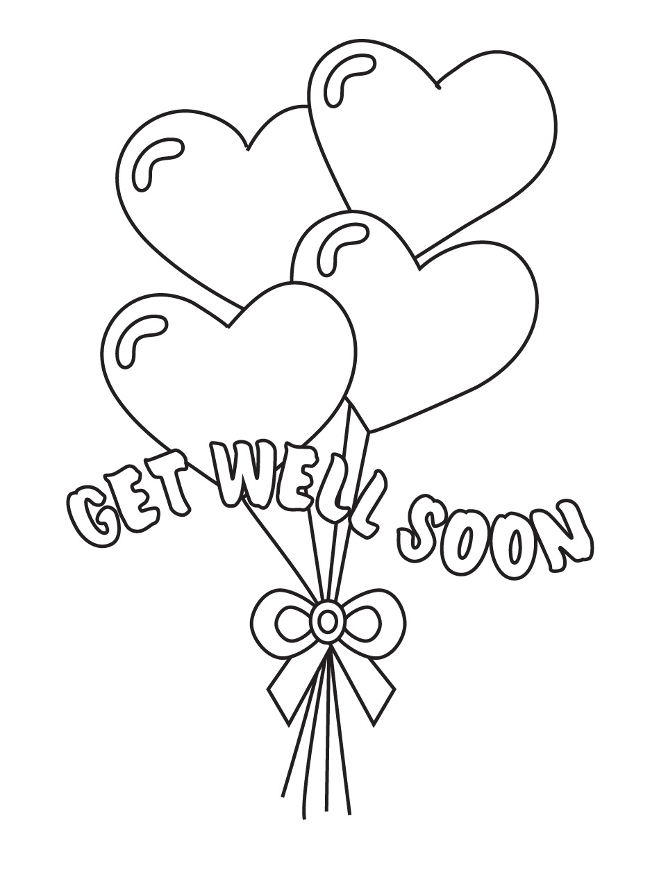 Coloring pages get well soon coloring page