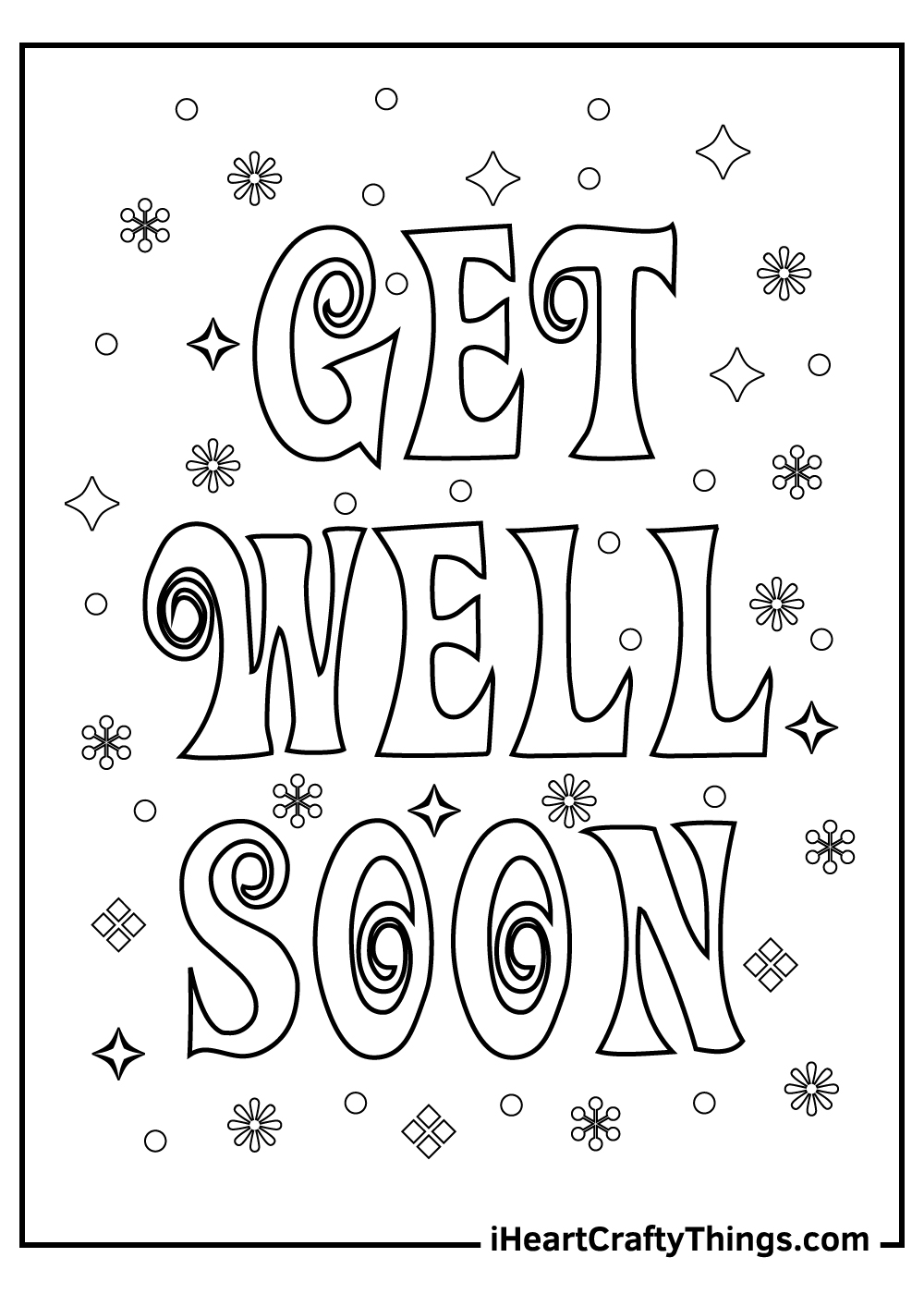 Get well soon coloring pages free printables