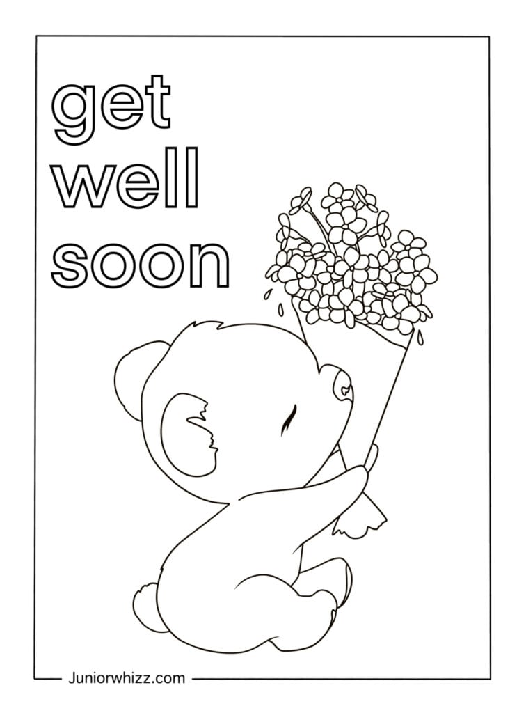 Get well soon coloring pages printable pdfs