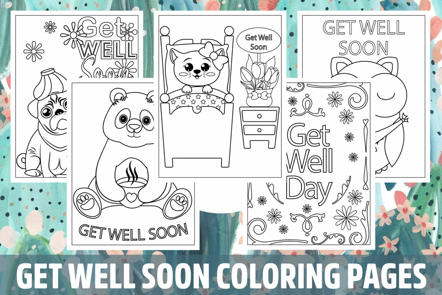 Get well soon coloring pages for kids girls boys teens birthday school activity made by teachers