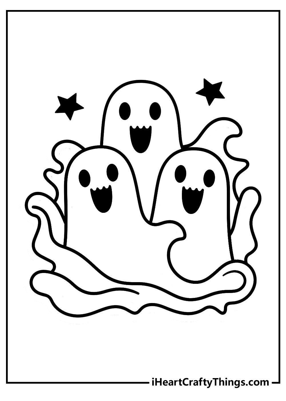 Ghost coloring pages free printables