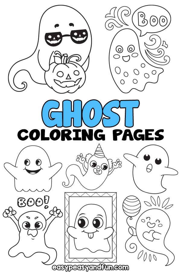 Printable ghost coloring pages â sheets