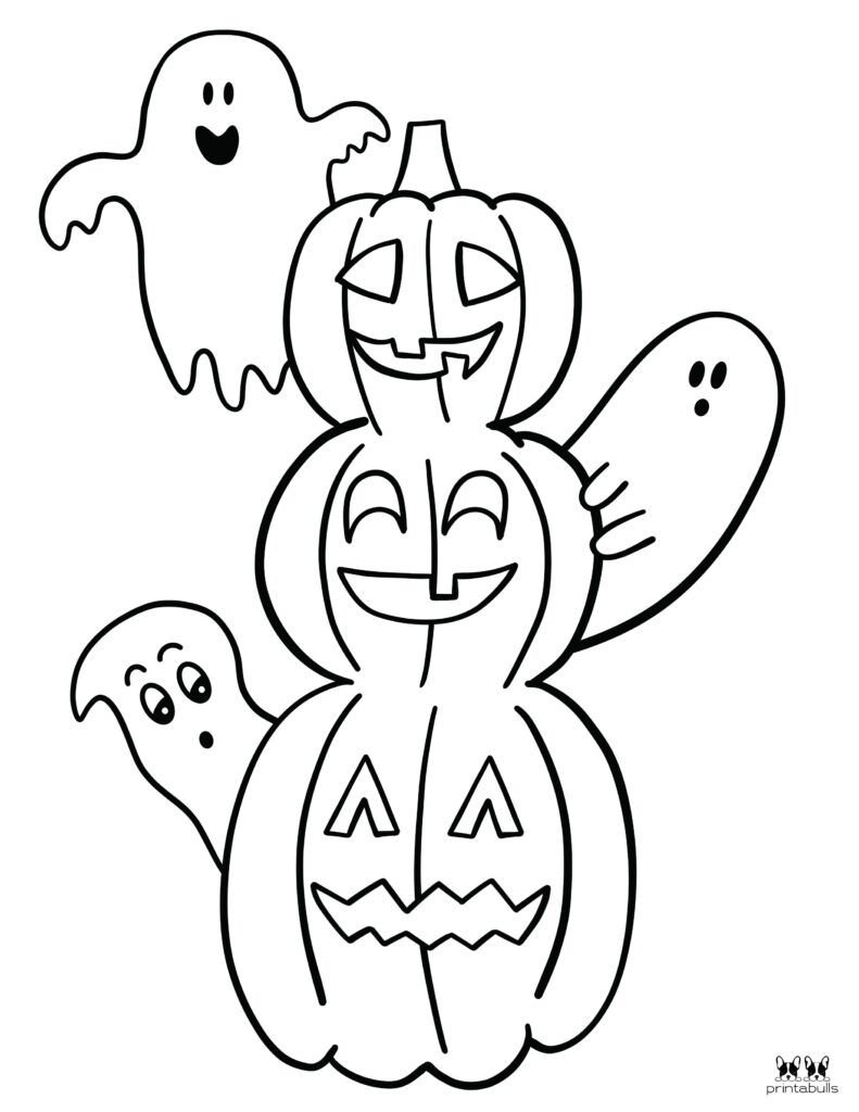 Printable halloween ghost coloring page