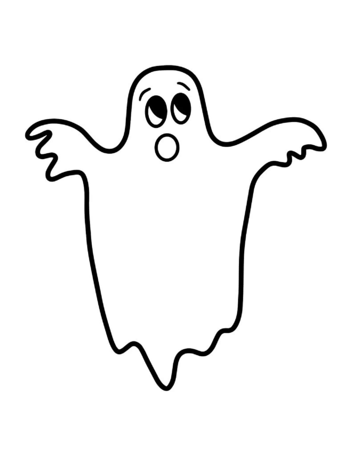Nice ghost coloring page