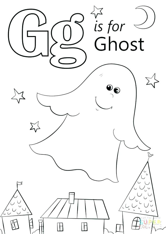 Free printable ghost coloring pages for kids
