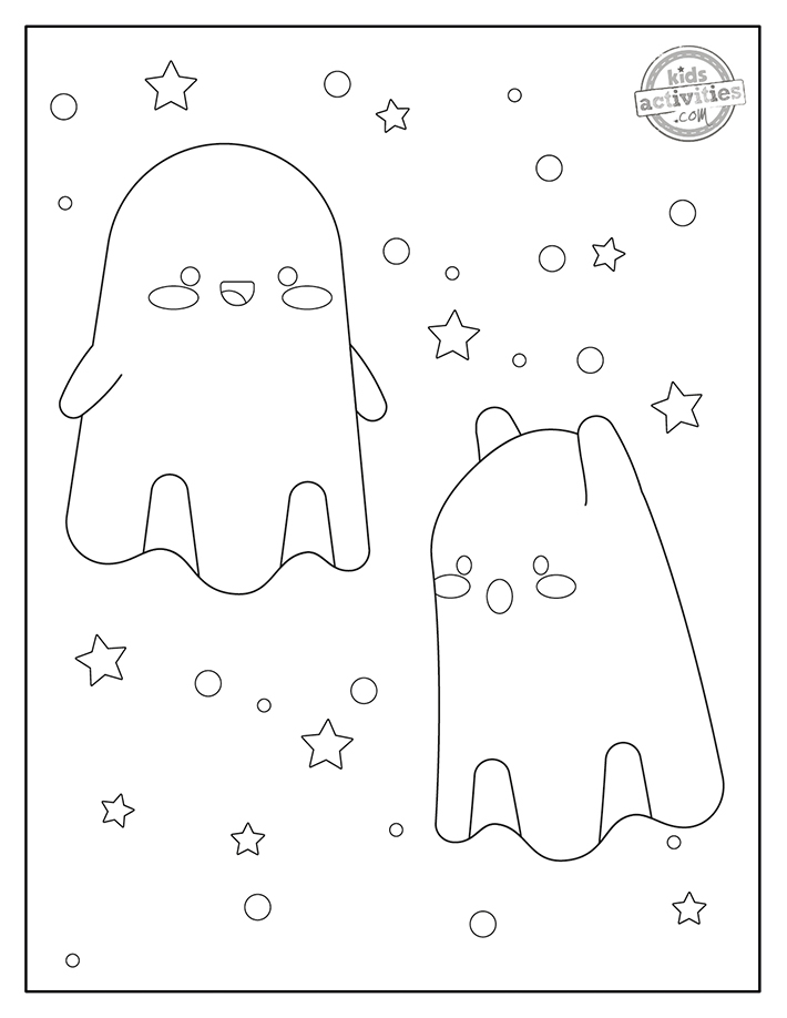 Cutest friendly ghost coloring pages for kids kids activities blog