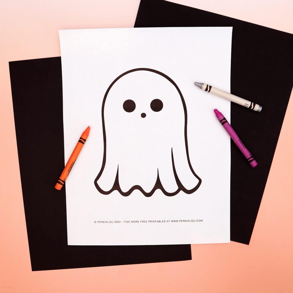 Free cute ghost coloring pages