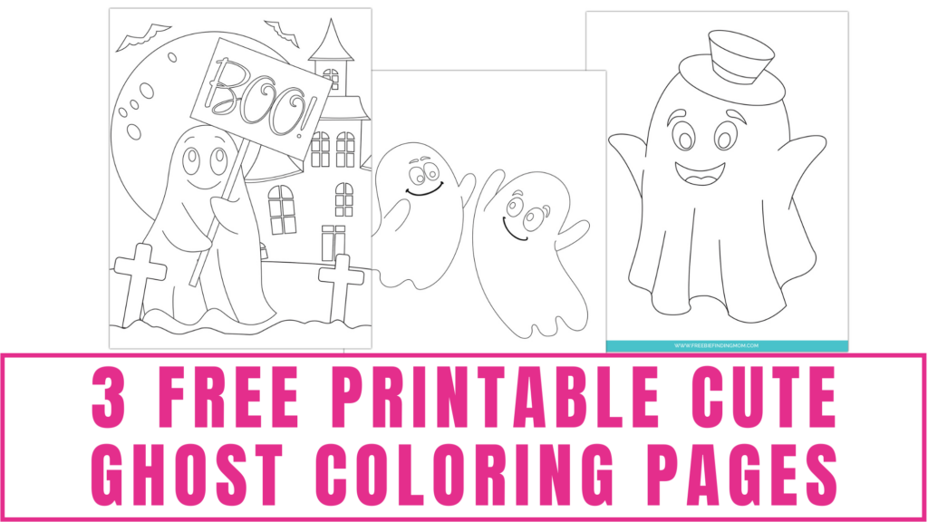 Free printable cute ghost coloring pages