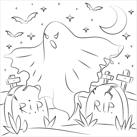 Ghost coloring page free printable coloring pages