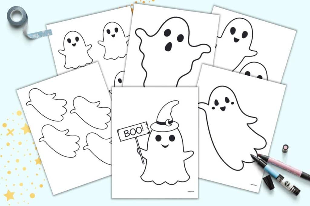 Free halloween ghost printable templates