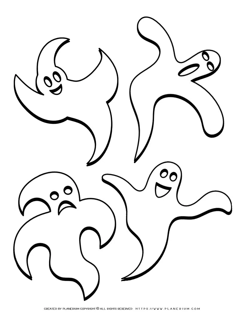 Ghosts coloring page