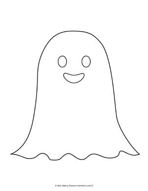 Ghost template printables for halloween crafts mrs merry
