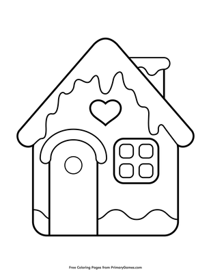 Gingerbread house coloring page â free printable pdf from