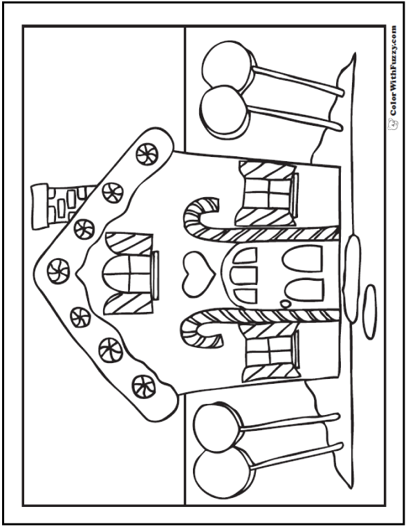 Gingerbread house coloring sheet â gingerbread house coloring pages