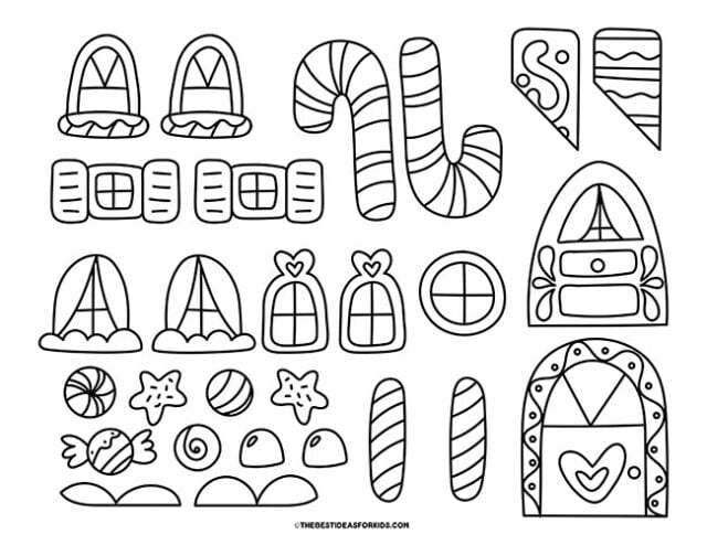 Gingerbread house coloring pages free printables