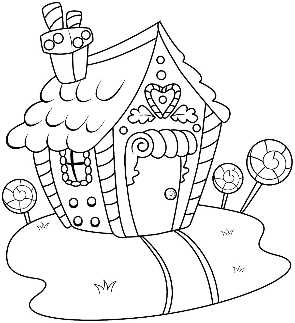 Gingerbread house coloring pages free printable coloring activity game pages for the holidays printables mom
