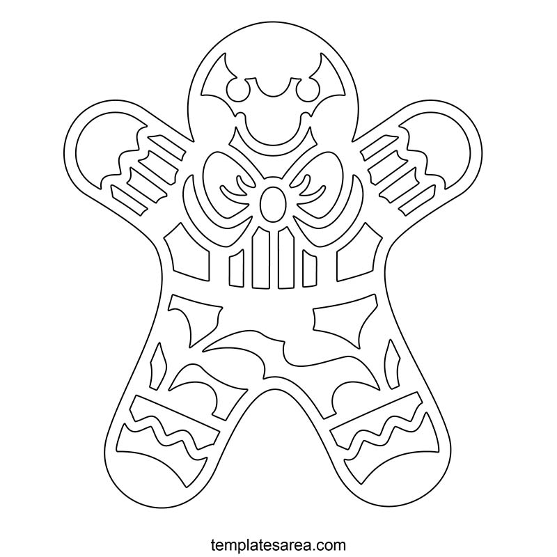 Gingerbread man template get your free printable outline